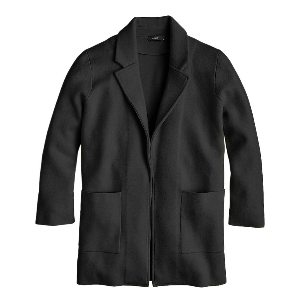 J. Crew | Sophie Open Front Sweater Blazer in Black